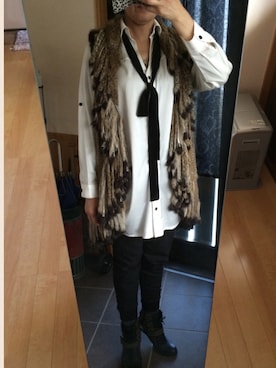 「Anna Kerry（アンナケリー）のアイテム」を使った、ふなさん（レディース・160cm）の冬コーディネート