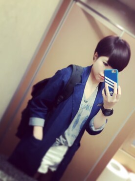 「トイレから失礼しやす」｜「アイテム（アナログ腕時計）」を使った、KAKUREIKEUCHIさん（レディース・163cm）の秋コーディネート