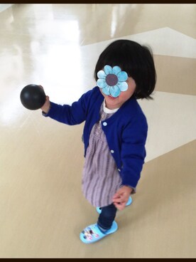 「FITH（フィス）のアイテム（ワンピース）」を使った、まめこさん（キッズ・90cm）の冬コーディネート