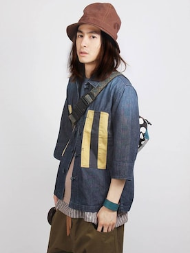 「ALDIES（アールディーズ）のアイテム（帽子）」を使った、AHOMさん（メンズ・175cm）の春コーディネート