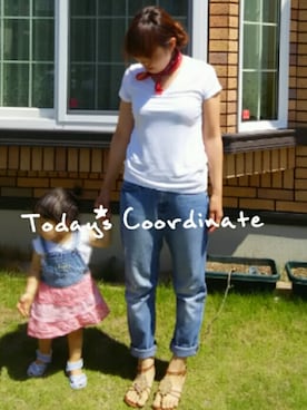 「SUGARのアイテム」を使った、＊えみたんママ＊さん（レディース・160cm）の夏コーディネート