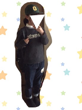 「わすれたのアイテム（スウェット、ブラック系）」を使った、こむさん（レディース・148cm）の秋コーディネート