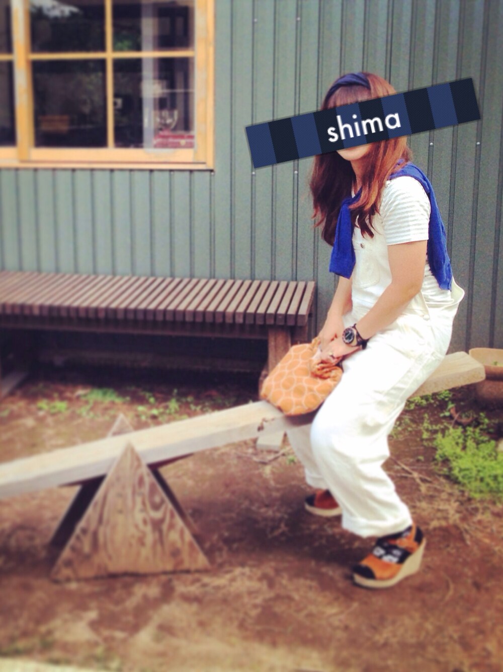 shimaさんの「linen denim overall（nest Robe）」を使ったコーディネート
