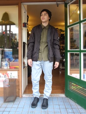 「no brand（ノーブランド）のアイテム（ジャケット/アウター）」を使った、hisashiさん（メンズ・168cm）の秋コーディネート