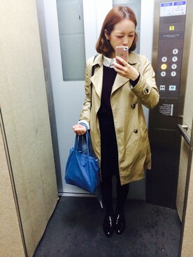 「春 コート」｜たまごちゃんさん（レディース・154cm）の春コーディネート