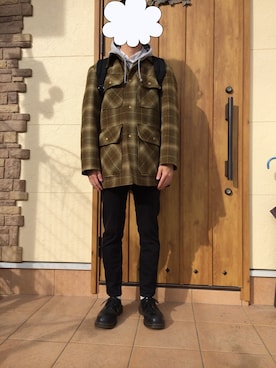 「PENDLETON（ペンドルトン）のアイテム（その他アウター）」を使った、b.b.さん（メンズ・171cm・20代）の冬コーディネート
