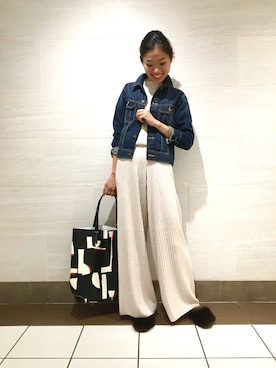 「URBAN RESEARCH ROSSO WOMEN（アーバンリサーチ　ロッソ）のアイテム（デニムジャケット）」を使った、takagiさん（レディース・163cm）の秋コーディネート