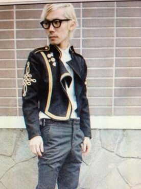「JOHN LAWRENCE SULLIVAN accessory（ジョンローレンスサリバンアクセサリー）のアイテム（ジャケット/アウター）」を使った、satoshi takagiさん（メンズ・173cm）の夏コーディネート