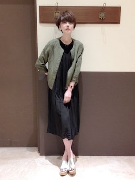 「7月WEAR夏のサンダル祭り」｜「アイテム（ジャケット/アウター）」を使った、Nao Ikezawaさん（レディース・157cm）の夏コーディネート