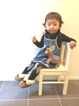「CIBONE（シボネ）のアイテム」を使った、maiさん（キッズ・80cm）の秋コーディネート