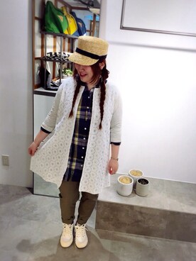 「Admiral（アドミラル）のINOMER / イノマー（スニーカー）」を使った、koba*rukaさん（レディース・159cm）の春コーディネート