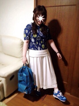 「one after another NICE CLAUP（ワンアフターアナザーナイスクラップ）のアイテム（アクセサリー）」を使った、koba*rukaさん（レディース・159cm）の夏コーディネート