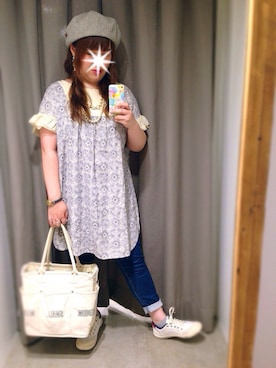 「Admiral（アドミラル）のINOMER / イノマー（スニーカー）」を使った、koba*rukaさん（レディース・159cm）の夏コーディネート