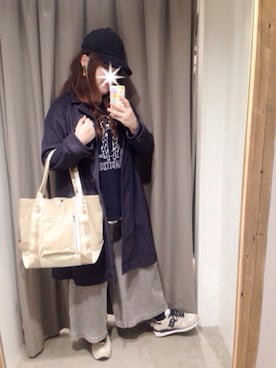 「NATURAL WORLD（ナチュラルワールド）のアイテム」を使った、koba*rukaさん（レディース・159cm）の秋コーディネート