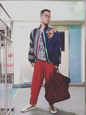 「気合い」｜植田昇明さん（メンズ・175cm）の夏コーディネート