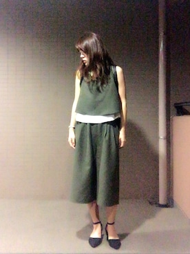 「OLIVE des OLIVE（オリーブデオリーブ）のアイテム（セットアップ）」を使った、Chirurunさん（レディース・162cm）の夏コーディネート