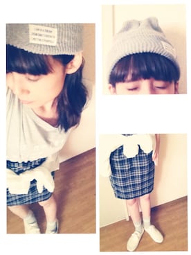 「SLOBE IENA（スローブイエナ）のアイテム（ニットキャップ/ビーニー）」を使った、オツム/taacoさん（レディース・146cm）の秋コーディネート