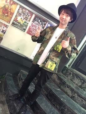 「Cody Sanderson」｜「アイテム（ミリタリージャケット）」を使った、YU-TAさん（メンズ・172cm）の春コーディネート