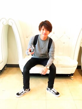 「Cody Sanderson」｜「アイテム（スウェット）」を使った、YU-TAさん（メンズ・172cm）の秋コーディネート