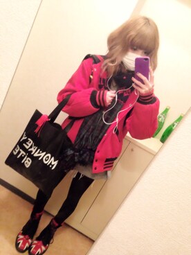 「RNA」｜「アイテム（スタジャン）」を使った、NaruMiiさん（レディース・153cm）の冬コーディネート