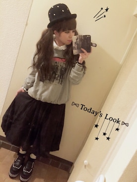 「スウェット×シャツ」｜NaruMiiさん（レディース・153cm）の春コーディネート