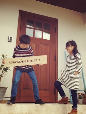 「ミネトンカブーツ」｜minaさん（キッズ・130cm）の冬コーディネート