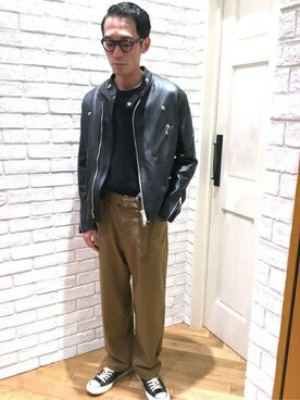 「美シルエット」｜福山さん（メンズ・178cm）の秋コーディネート