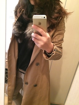 「ARMANI EXCHANGE（アルマーニエクスチェンジ）のアイテム（トレンチコート）」を使った、Anna Tさん（レディース・160cm）の春コーディネート