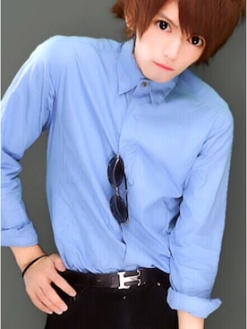 「JOHN LAWRENCE SULLIVAN accessory（ジョンローレンスサリバンアクセサリー）のアイテム（トップス）」を使った、naOさん（メンズ・173cm）の秋コーディネート
