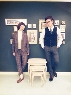 「アイテム（ドレスシューズ）」を使った、KAZUbyBRAVE_ayaseさん（メンズ・180cm）の冬コーディネート