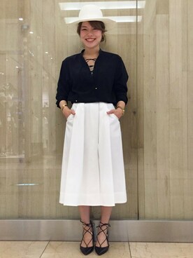 「Noble（ノーブル）のアイテム（ハット）」を使った、sayuさん（レディース・156cm）の春コーディネート