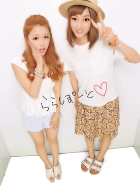 「ららぽーと」｜「アイテム（パンツ）」を使った、ゆゆちゃんさん（レディース・154cm）の夏コーディネート