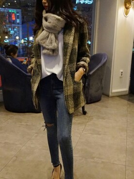 「머플러」｜아이킴さん（レディース・163cm）の秋コーディネート