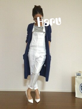 「Rodeo Crowns（ロデオクラウンズ）のアイテム（オールインワン・サロペット）」を使った、Haru☆さん（レディース・153cm）の春コーディネート