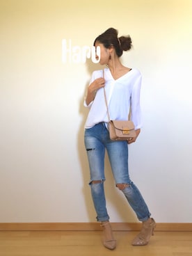 「Pure Soeur（ピュアシュール）のアイテム」を使った、Haru☆さん（レディース・153cm）の夏コーディネート