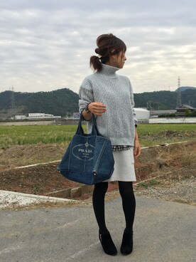 Haru☆さんの「ブレンドビーバー台形スカート◆」を使ったコーディネート