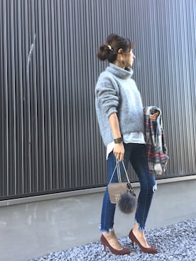 「YEVS（イーブス）のアイテム」を使った、Haru☆さん（レディース・153cm）の秋コーディネート