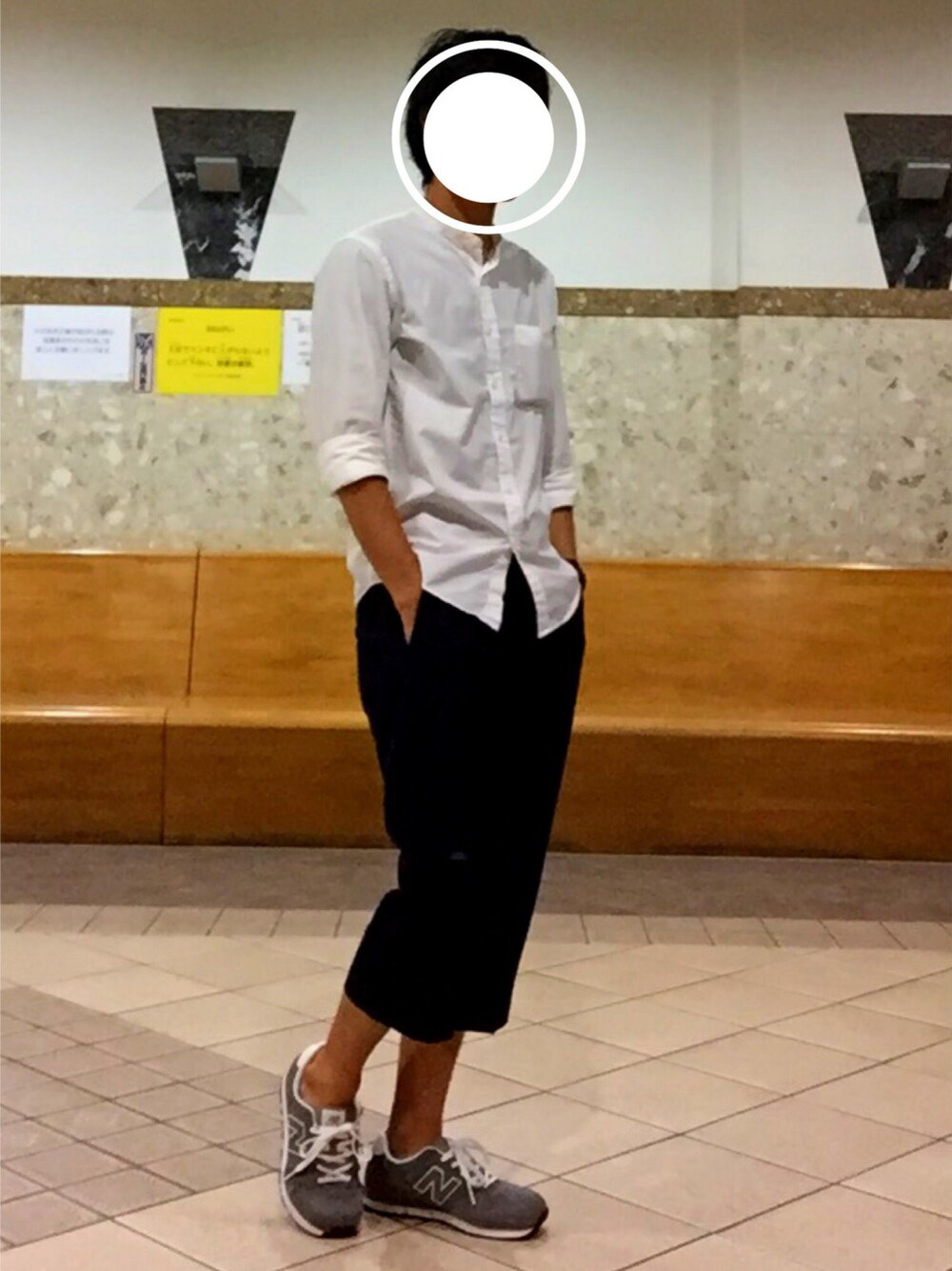 「UNIQLOのアイテム（トップス、ホワイト系）」を使った、ぴーまんさん（メンズ・171cm）の夏コーディネートの1枚目の写真
