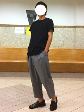 「CIAOPANIC TYPY（チャオパニックティピー）のアイテム（モカシン/デッキシューズ）」を使った、ぴーまんさん（メンズ・171cm）の夏コーディネート
