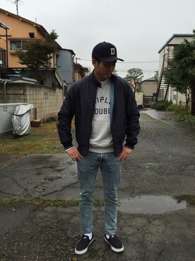 「MADE IN WORLD（メイドインワールド）のアイテム」を使った、ゴリラーマンさん（メンズ・170cm）の秋コーディネート