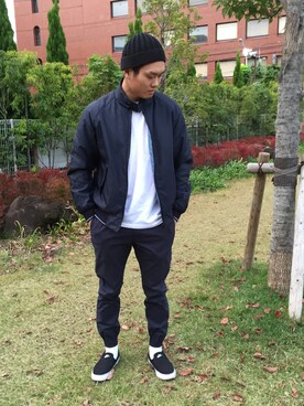 「MADE IN WORLD（メイドインワールド）のアイテム」を使った、ゴリラーマンさん（メンズ・170cm）の秋コーディネート