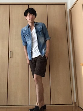 「アサヒスーパードライ」｜九州男児：0001号さん（メンズ・176cm）の夏コーディネート
