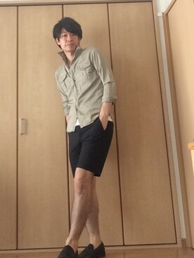 「SHIPS JET BLUE（シップスジェットブルー）のアイテム（その他シューズ）」を使った、九州男児：0001号さん（メンズ・176cm）の春コーディネート