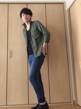 九州男児：0001号さん（メンズ・176cm）の春コーディネート