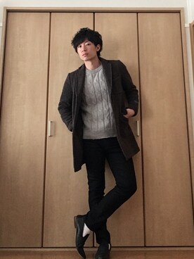 「NANO universe（ナノユニバース）のアイテム（その他シューズ）」を使った、九州男児：0001号さん（メンズ・176cm）の秋コーディネート