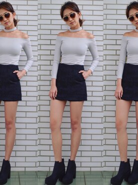 「アイテム（その他トップス、シルバー系）」を使った、Yihsin_95さん（レディース・168cm）の春コーディネート