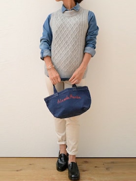 「A La mode Marche（アラモードマルシェ）のアイテム」を使った、maruさん（レディース・155cm）の秋コーディネート