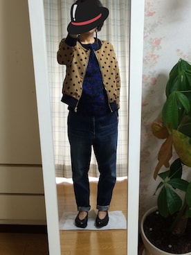 「アイテム（ブルゾン）」を使った、kasumiさん（レディース・152cm・40代）の春コーディネート
