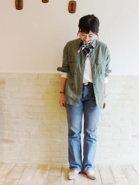 「FRAMeWORK（フレームワーク）のアイテム（パンツ）」を使った、FRAMeWORK 新宿ルミネ　inoさん（レディース・158cm）の冬コーディネート