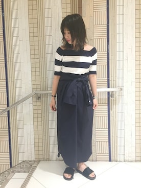 「FRAMeWORK（フレームワーク）のアイテム」を使った、FRAMeWORK 新宿ルミネ　inoさん（レディース・158cm）の夏コーディネート